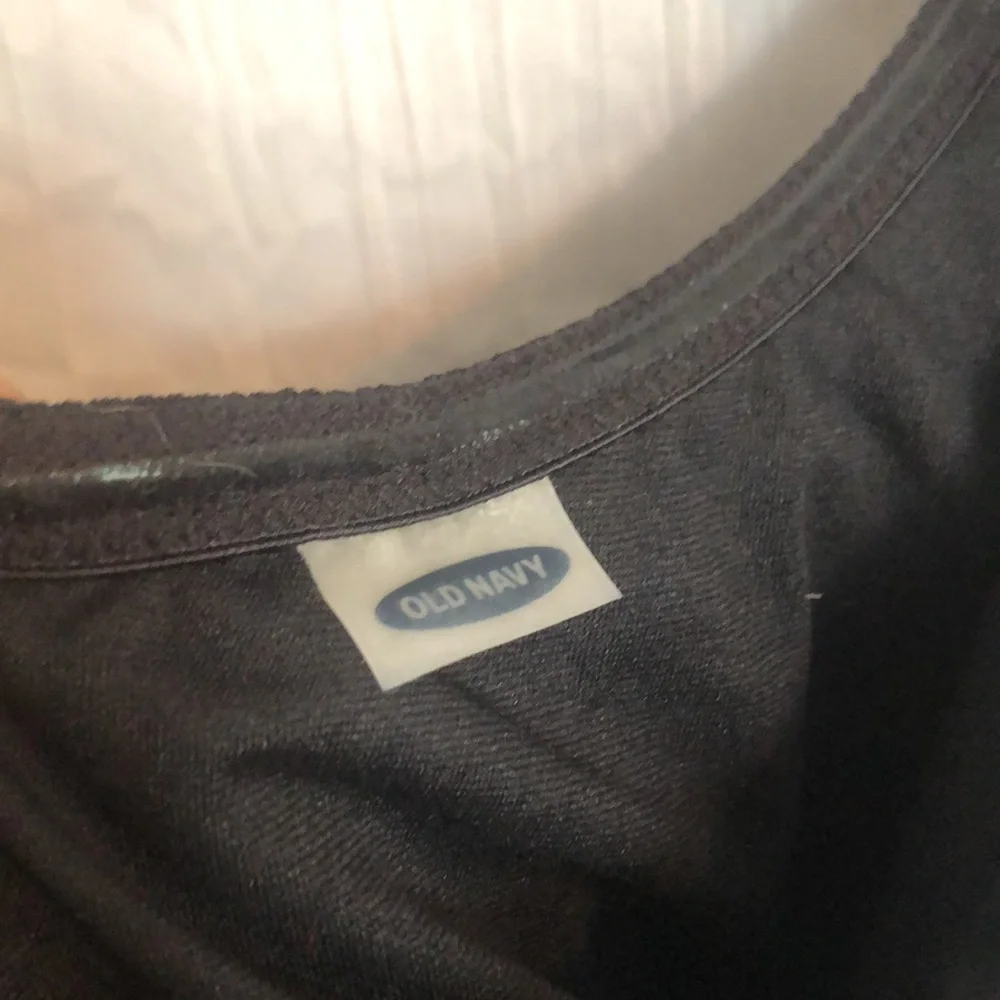 OLD NAVY size XS 1 piece black ribbed one shoulder with tie asymmetrical NWT